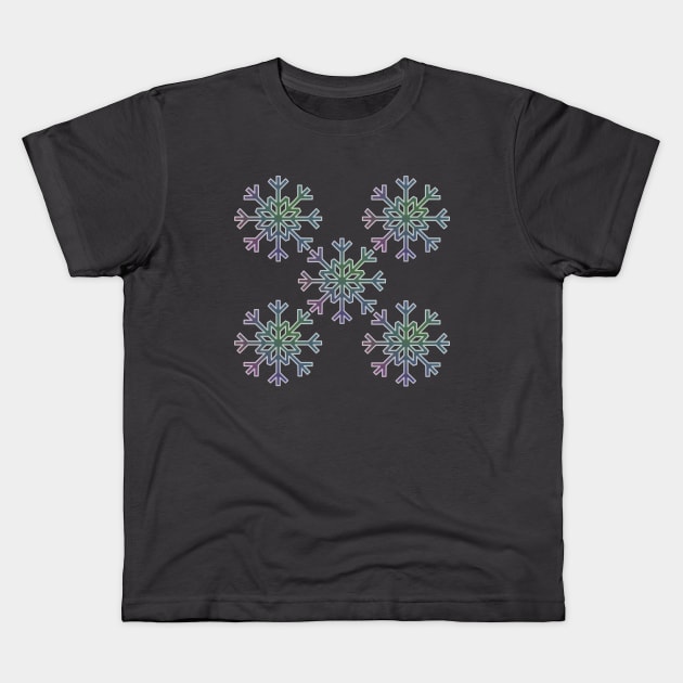Snowflakes. Kids T-Shirt by Beta Volantis